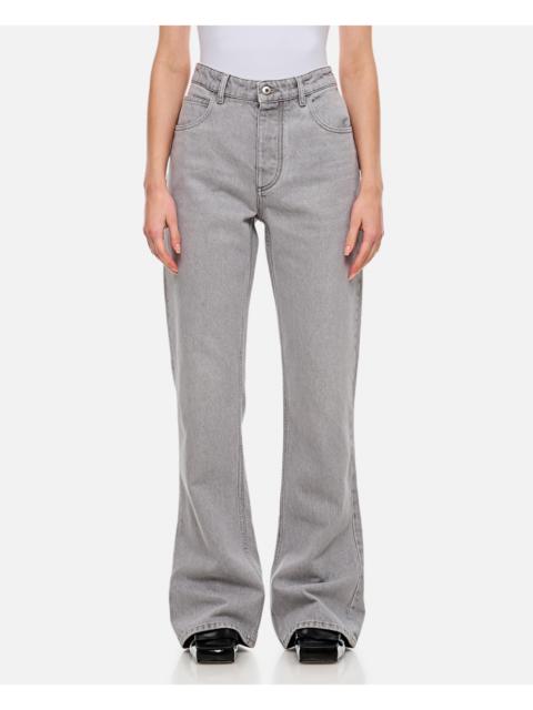 Bottega Veneta Bottega Veneta Women Light Grey Washed Flared Denim Pants
