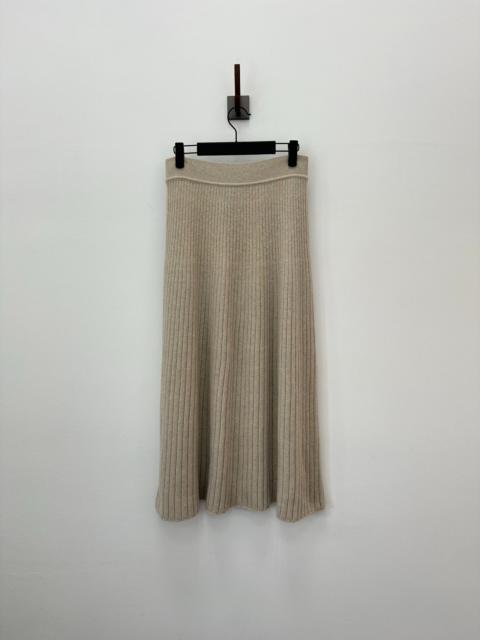 Loro Piana Loro Piana FW24 Cashmere Skirt Khaki