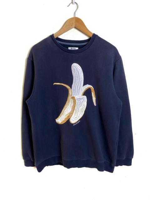 Acne Studios Carly Banana Embroidered Sweatshirt Crewneck
