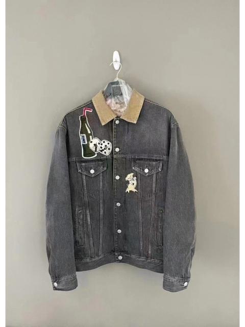 GUCCI Gucci Patched Denim Jacket 'Dark Blue'