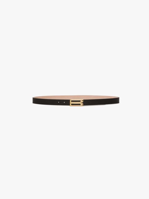 Victoria Beckham Frame Belt In Black Grained Leather