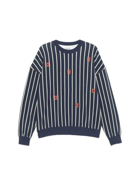 HENRIK VIBSKOV JOAQUIN HORSE HEAD SWEAT - NAVY HORSE HEAD STRIPES