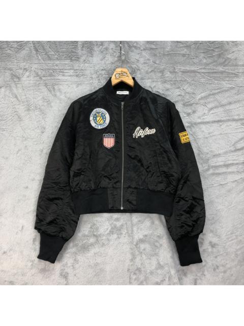 Other Designers Japanese Brand - Patches Black Bombers Cropped Jacket #4630-161