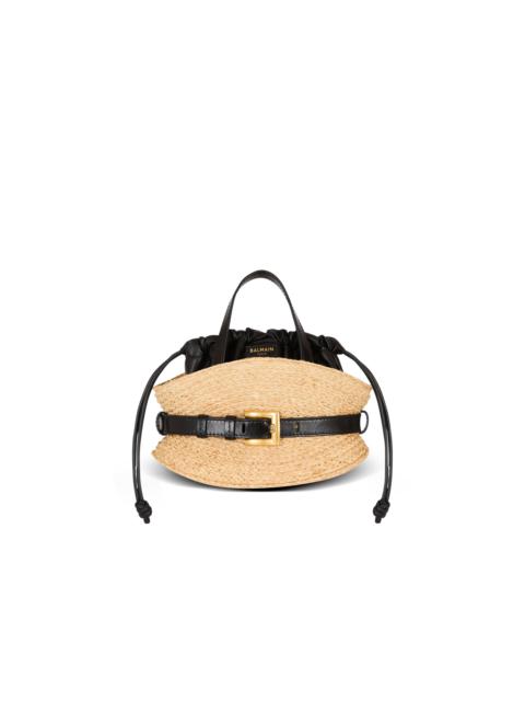 Balmain Shuffle Mini bag in raffia