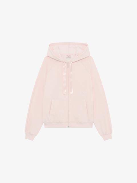 Repetto Zipped hoodie with satin stripe