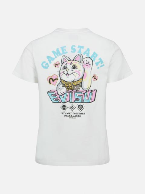 EVISU FORTUNE CAT PRINT REGULAR FIT T-SHIRT