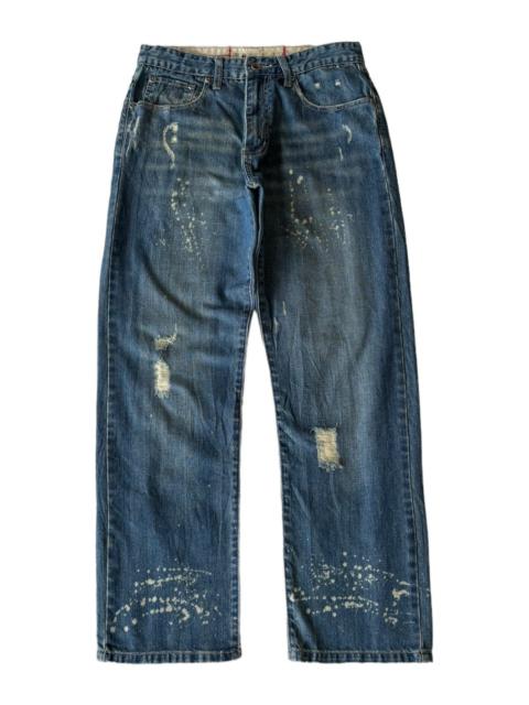 Other Designers VINTAGE CAFFEINE DENIM WIDE BAGGY JEANS DISTRESS