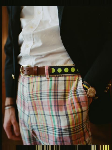 J. PRESS MADE-IN-USA TENNIS BALLS MOTIF BELT