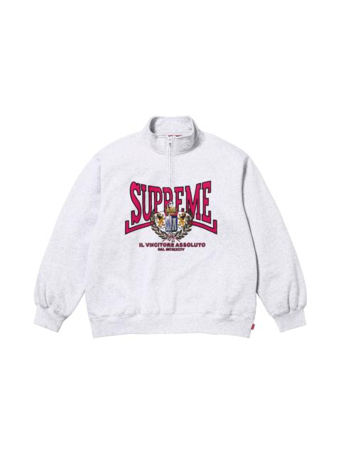 Supreme Supreme Crest Appliqué Half Zip Pullover 'Ash Grey'