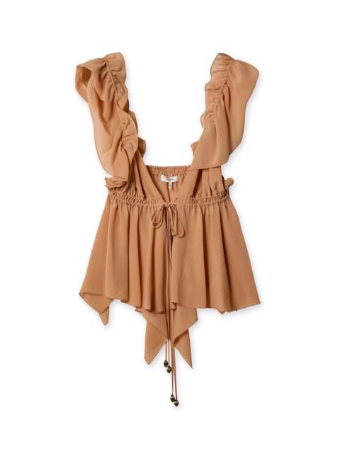 Chloé Silk Georgette Sleeveless Top