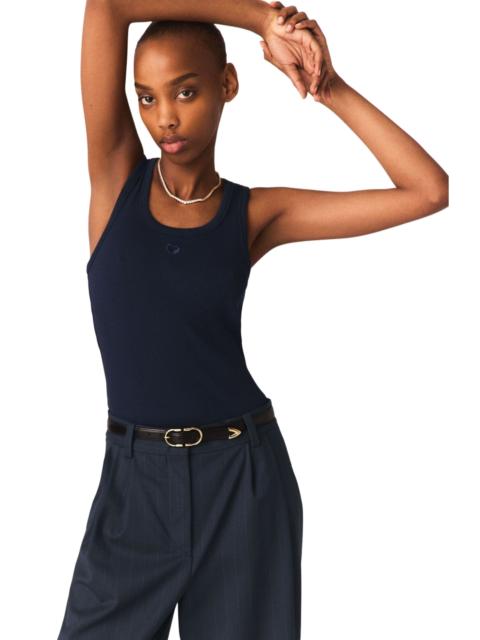 maje maje Rib knit tank top in Navy at Nordstrom