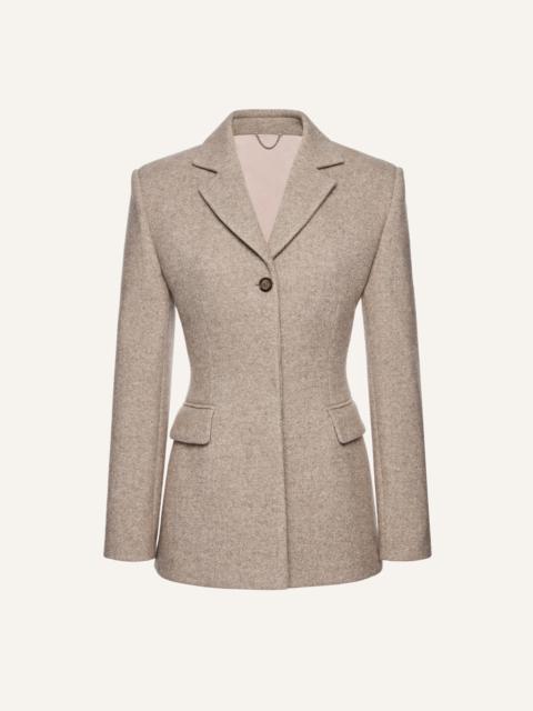 MAGDA BUTRYM Wool hourglass blazer in beige