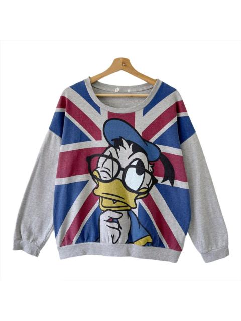 Other Designers Disney - Donald Duck The Hockey Champ Printed Crewneck Sweatshirt