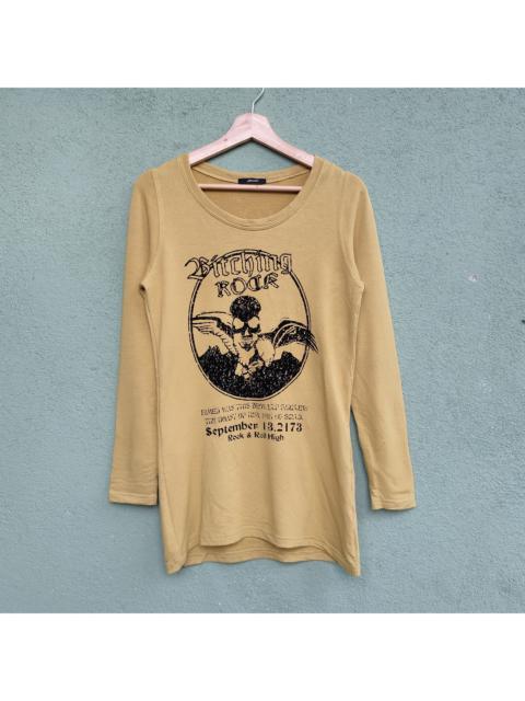 Other Designers Japanese Brand - Vintage Dosch Bitching Rock Skull long Sleeve Shirt