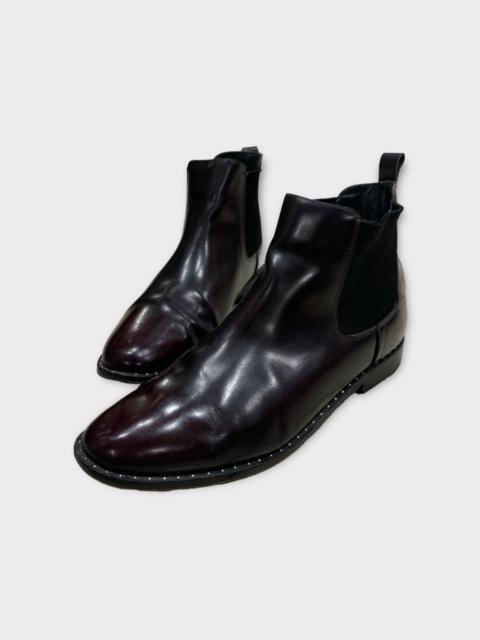 SAINT LAURENT PARIS STUDDED LEATHER CHELSEA BOOTS
