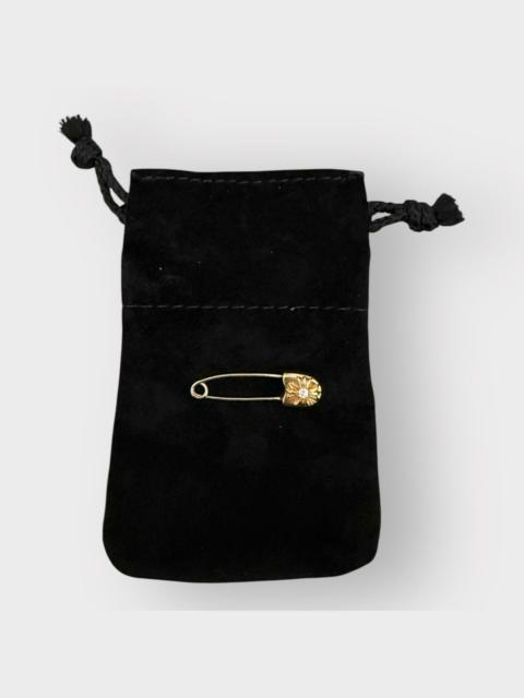 Chrome Hearts RARE! Chrome Hearts 22k Yellow Gold Pave Diamond Safety Pin