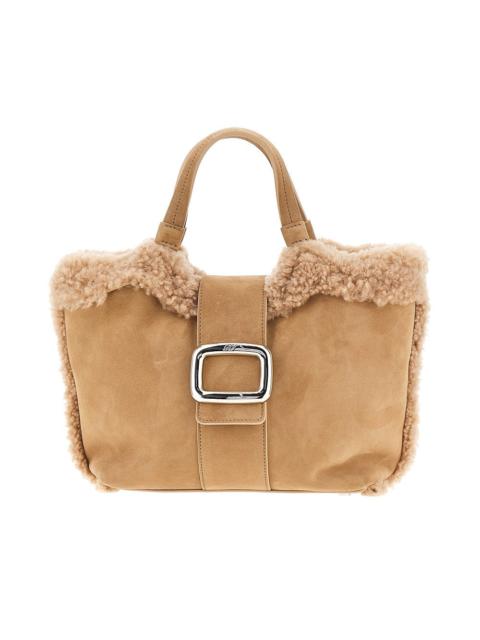 Roger Vivier MINI VIV' CHOC LEATHER SHOPPING BAG