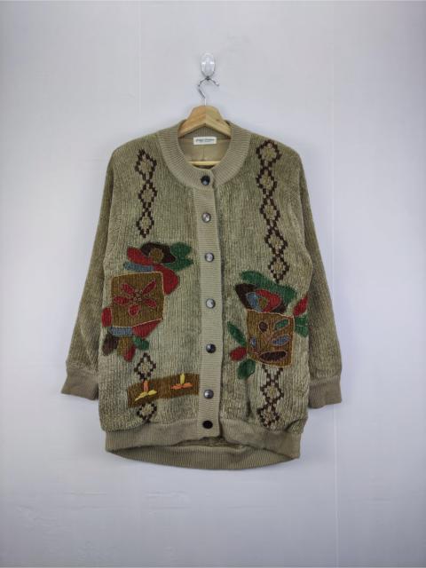 Other Designers Vintage Cardigan knit Sweater Jacket Embroidered