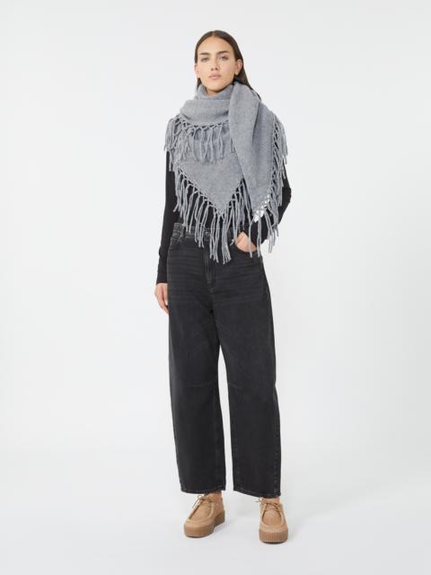 WEEKEND Max Mara TORNADO Wool shawl with fringes