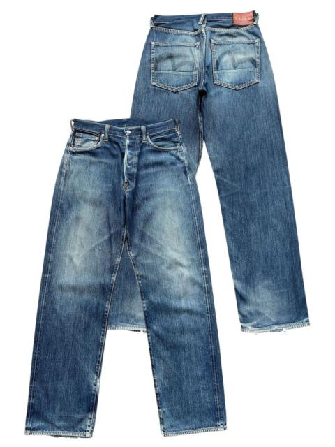 EVISU Vintage 90s Evisu Seagul Selvedge Faded Denim Jeans 31x33