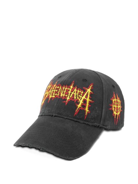 BALENCIAGA Balenciaga Embroidery Distressed Baseball Cap
