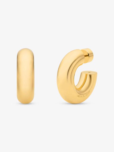 MICHAEL KORS Small Precious Metal-Plated Brass Hoop Earrings