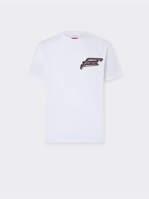 Ferrari Cotton T-shirt with Ferrari patch