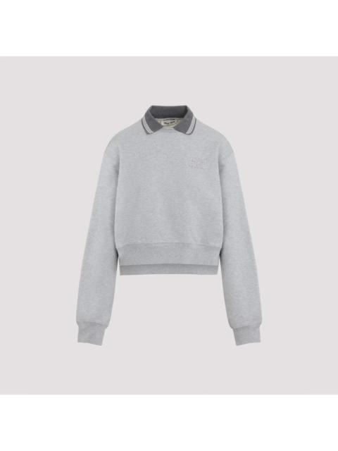 Other Designers MIU MIU Gray Cotton Sweatshirt New And Authentic (Women's si