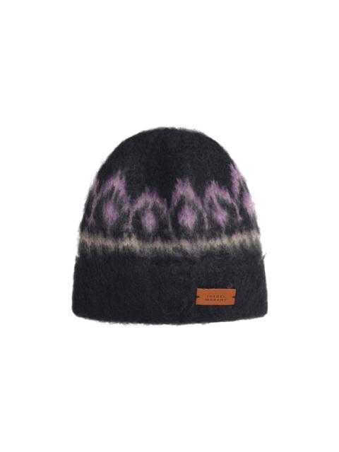 'darana' Navy Wool Blend Beanie