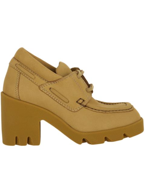 Burberry Burberry Stride Leather Heeled Loafers Camel (Women's)