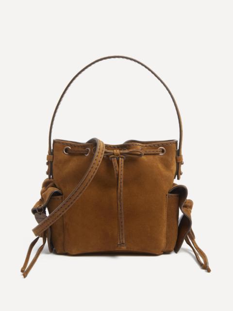 Acne Studios Multi-Pocket Mini Suede Bucket Bag
