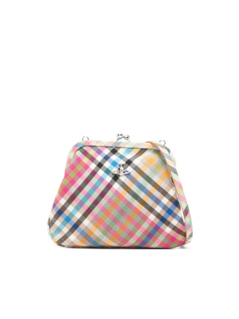 Vivienne Westwood Vivienne orb-motif check-pattern clutch bag