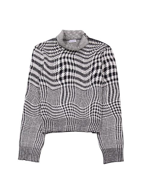 Burberry Burberry Warped Pattern Print Knitted Sweater