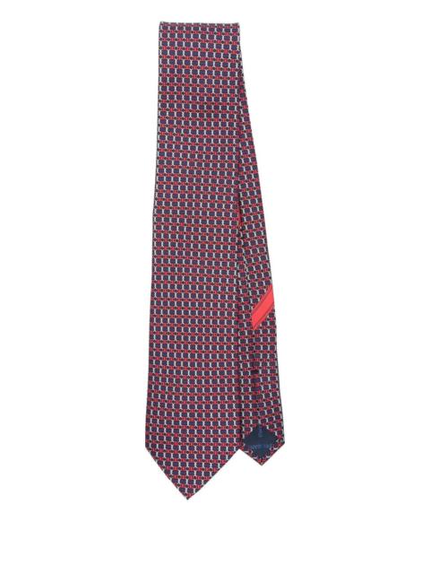FERRAGAMO Ferragamo Men Geometric-Pattern Aida Silk Tie