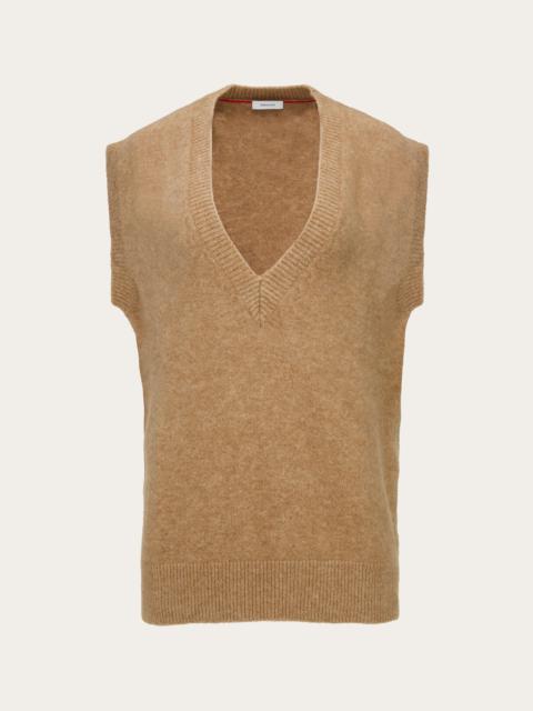 Oversize wool and alpaca gilet