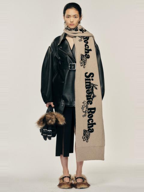 Simone Rocha Puff Sleeve Multi Belt Biker Jacket