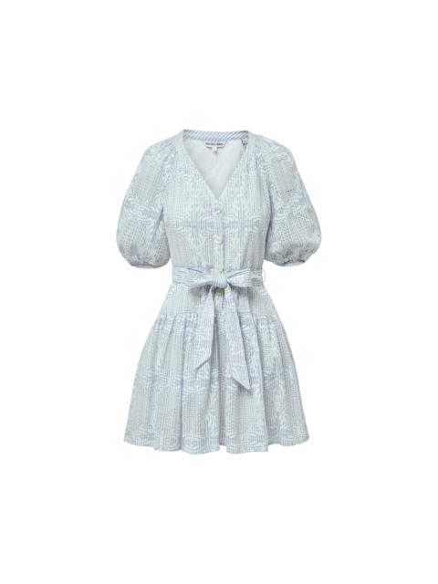 VERONICA BEARD BOBBIE EYELET MINI DRESS