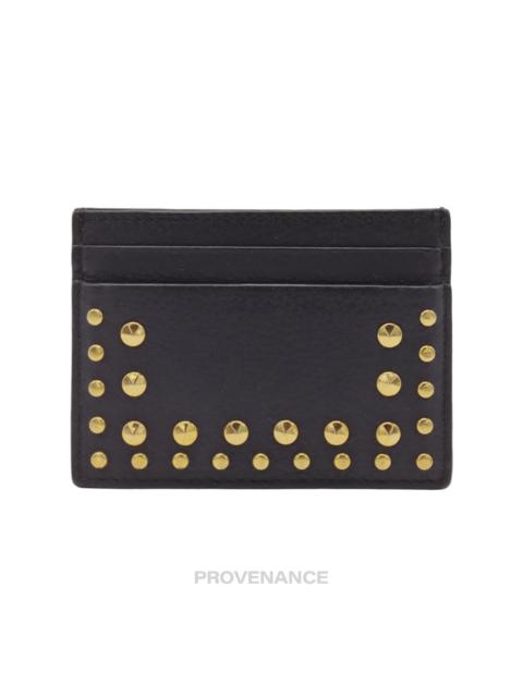 Burberry Burberry Studded Card Wallet - Black Leather