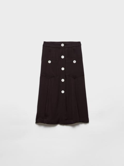 Prada Sablé satin skirt