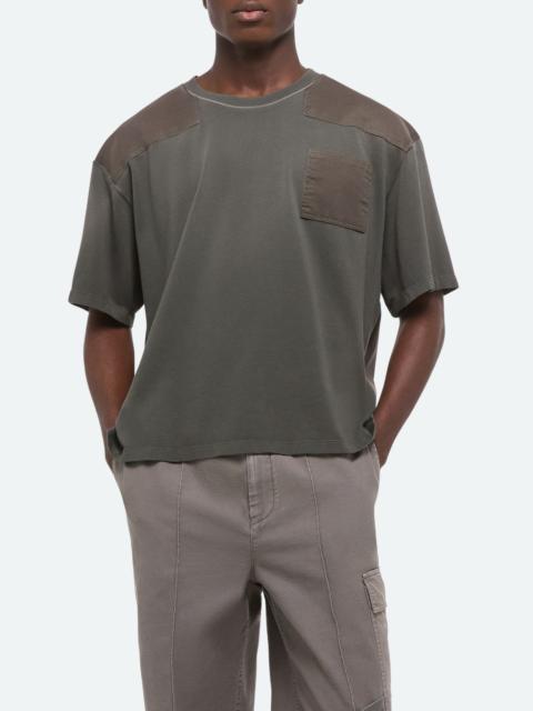 Helmut Lang Helmut Lang Patch Cotton T-Shirt in Moss