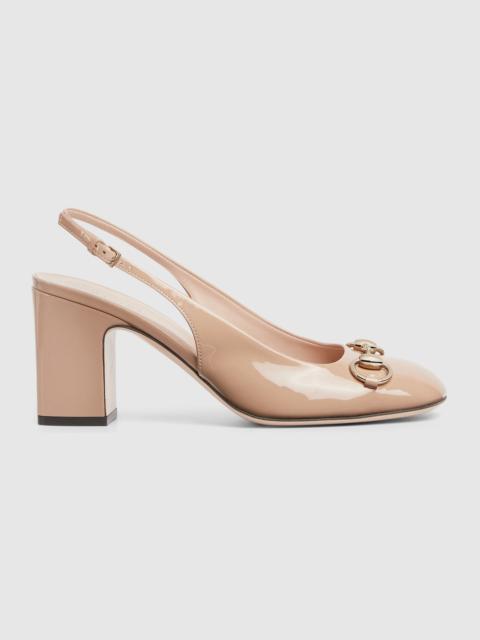 GUCCI Gucci Horsebit Patent Leather Slingback
