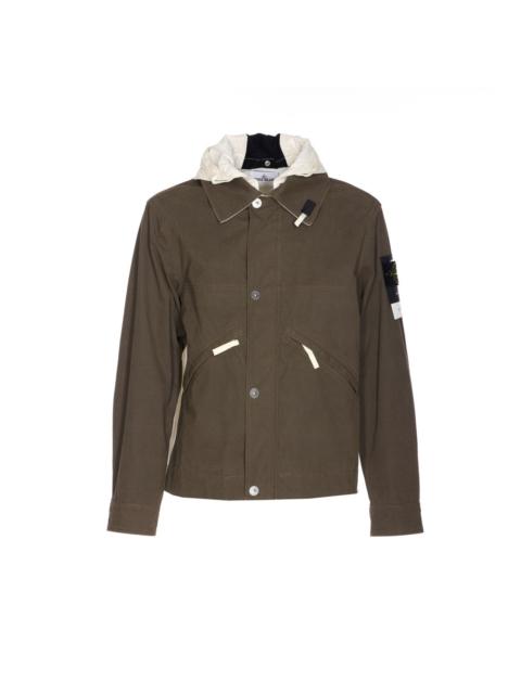 Stone Island Men Tela Resinata Logo Jacket