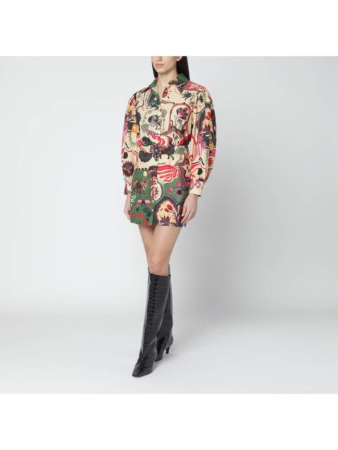 FARM RIO Farm Rio Short Multicolour Dress With Matching Belt Women