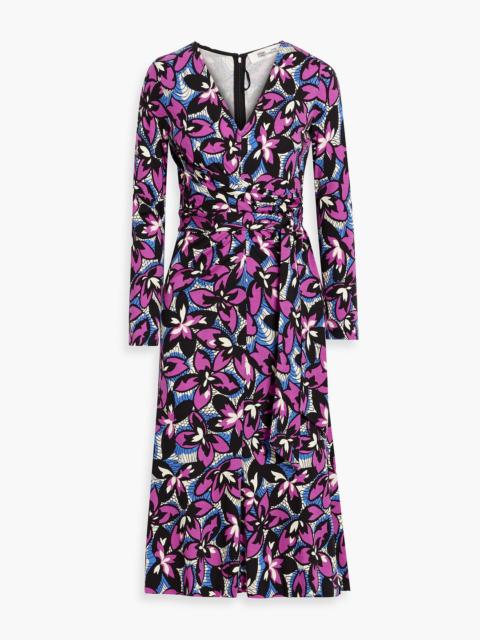 DIANE VON FURSTENBERG Marsha printed Lyocell and wool-blend jersey midi dress