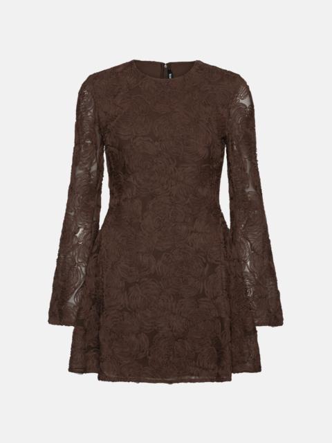 ROTATE Rotate Women Flower Mesh Ls Mini Dress