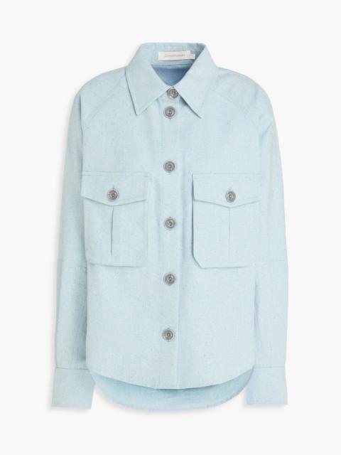 Zimmermann Donegal cotton and silk-blend shirt jacket