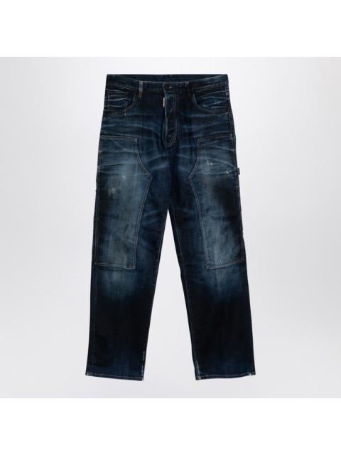 Dsquared2 Navy blue jeans in washed denim