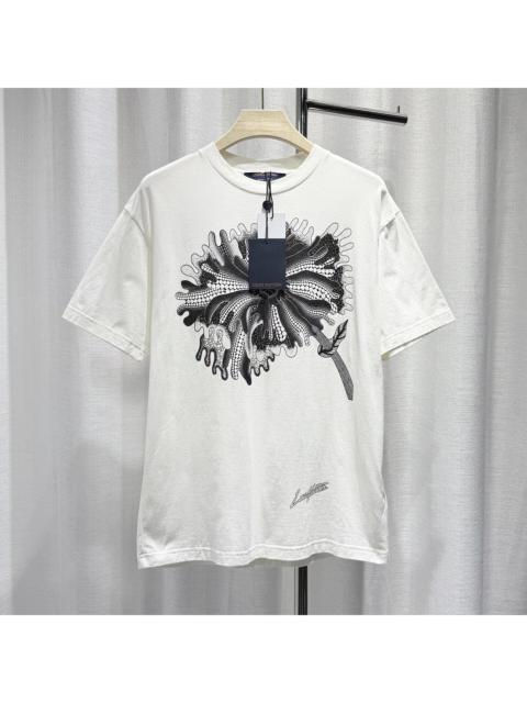Louis Vuitton Louis Vuitton Yayoi Kusama Polka Dot Psychedelic Print Cotton White Short Sleeve T-Shirt