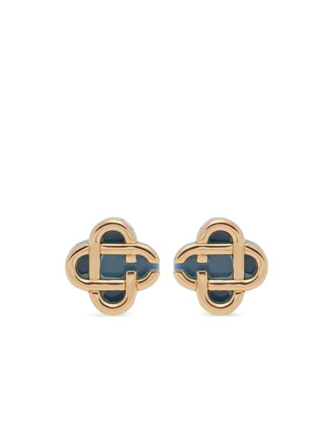 CASABLANCA logo-plaque earrings