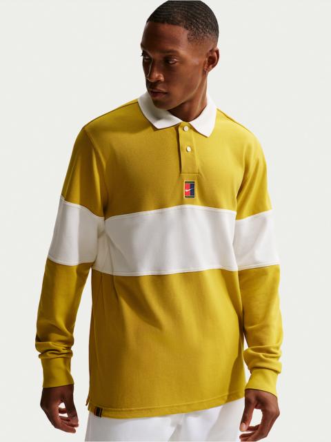 Nike NikeCourt Heritage Men's Tennis Long-Sleeve Polo